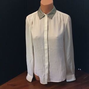 Banana Republic Sheer Top XS |  READ | small blemish